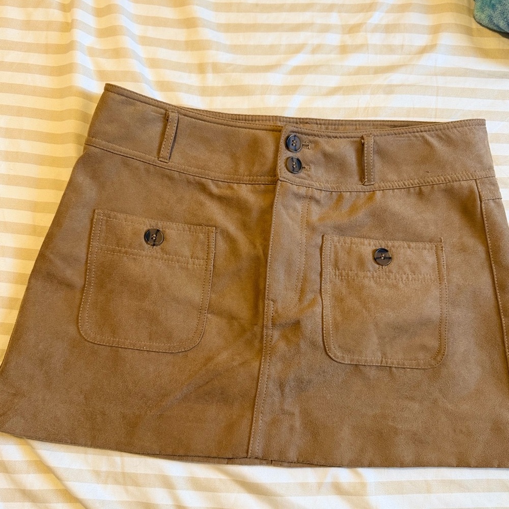 H&M Tan Mini Skirt with Pockets